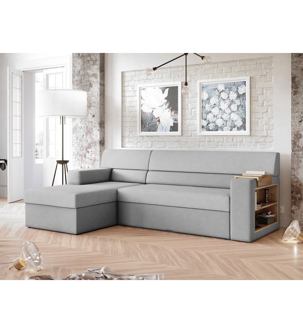 Rohová sedací souprava RULAN světle šedá