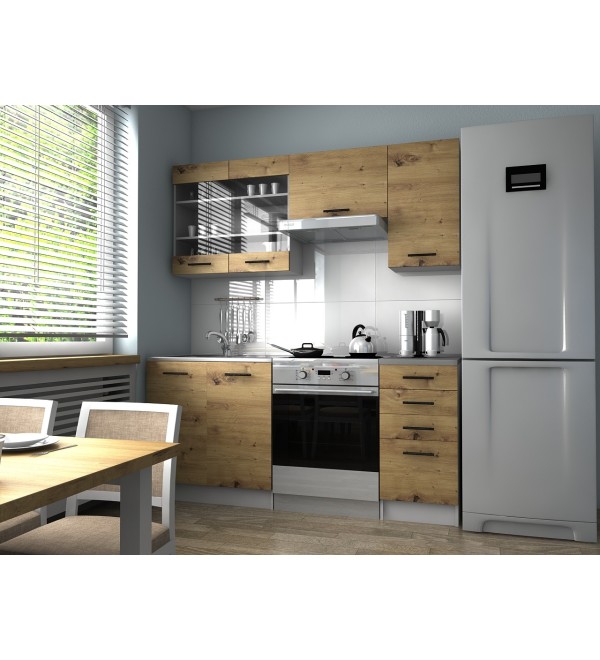 Kuchyňská linka PAULA KLASIK 180/120 dub artisan