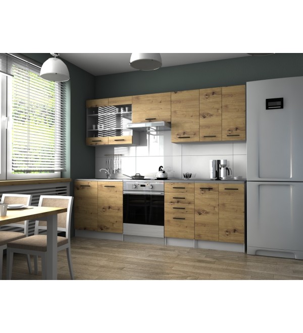 Kuchyňská linka PAULA KLASIK 240/180 dub artisan