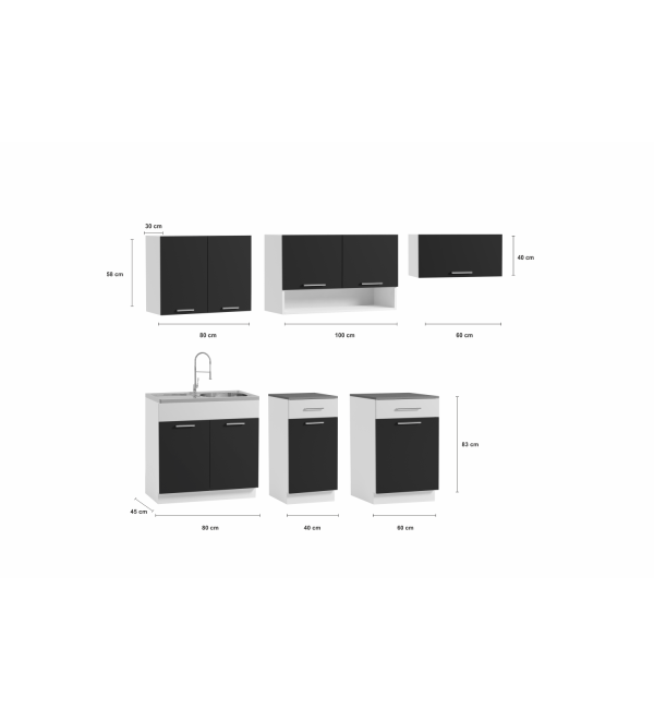Kuchyňská linka TOMA LUX 240/180 bílá