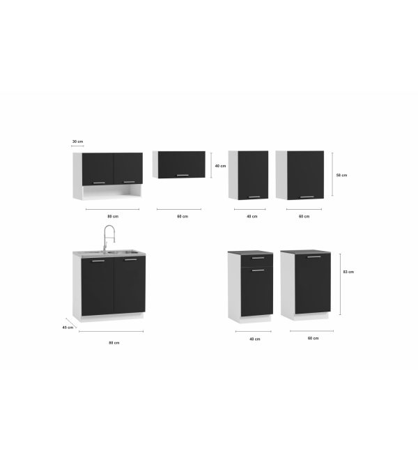 Kuchyňská linka LUMA LUX 240/180 wenge