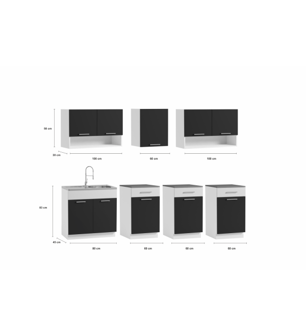 Kuchyňská linka VENDY LUX 260/260 bílá lesk