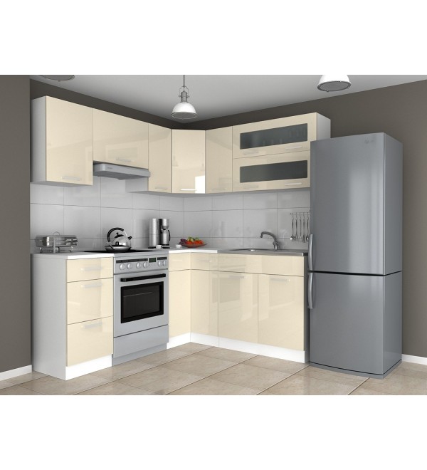 Kuchyňská linka TONY 360/300 LUX jasmínová lesk