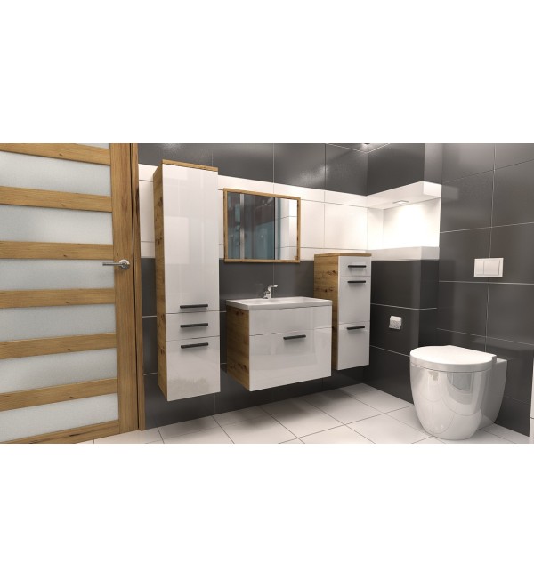 Koupelnová sestava LOKOS artisan / bílý lesk