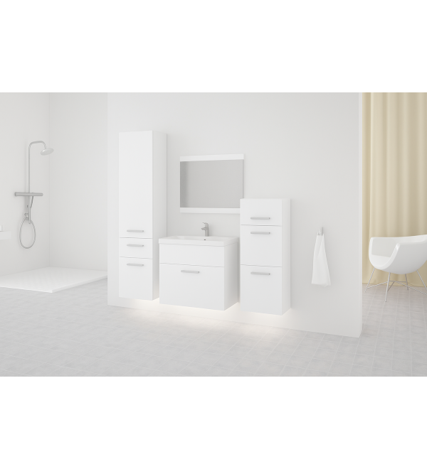 Koupelnová sestava LOKOS bílá / bílá lesk