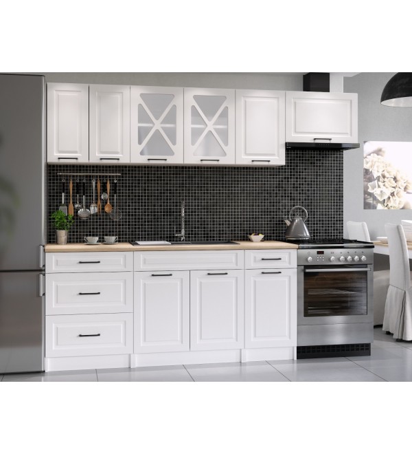 Kuchyňská linka SIMONE SCANDI 240/180 bílá matná