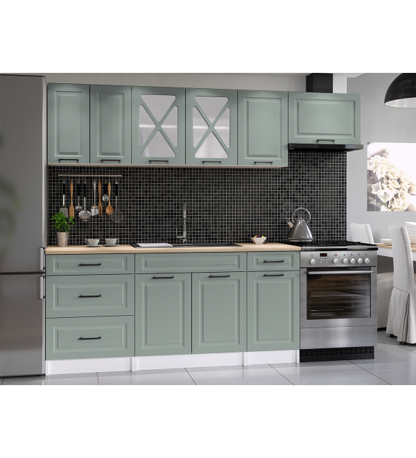 Kuchyňská linka SIMONE SCANDI 240/180 tyrkysová