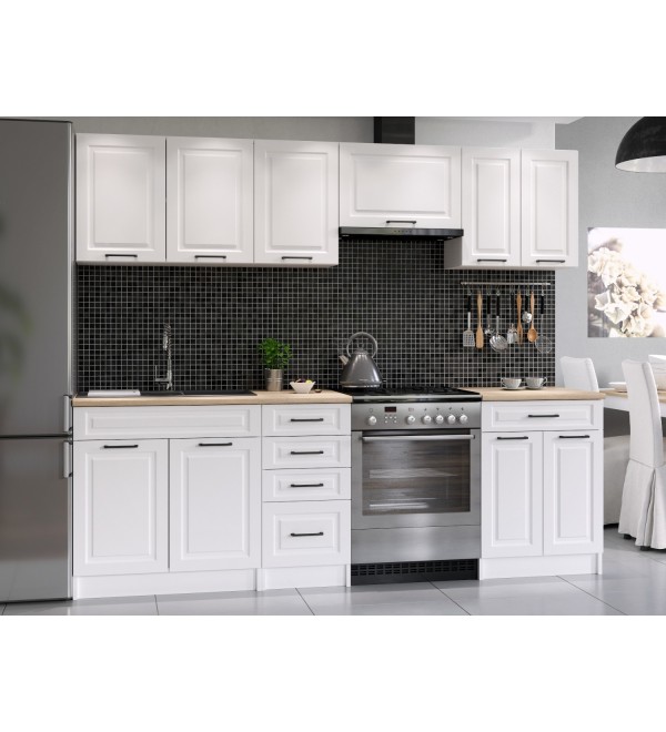 Kuchyňská linka BARBARA SCANDI 240/180 bílá matná