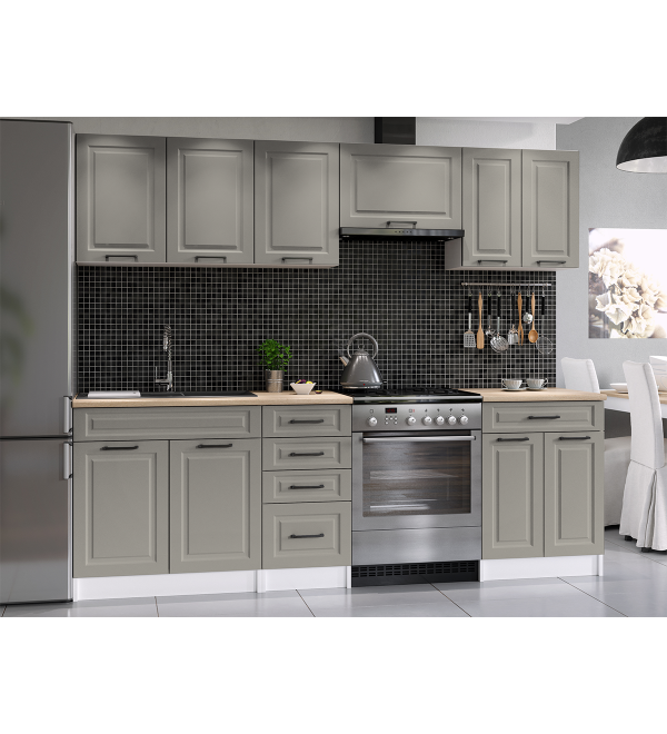 Kuchyňská linka BARBARA SCANDI 240/180 stone šedá