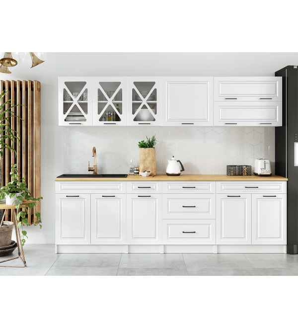 Kuchyňská linka HALINA SCANDI 260cm bílá