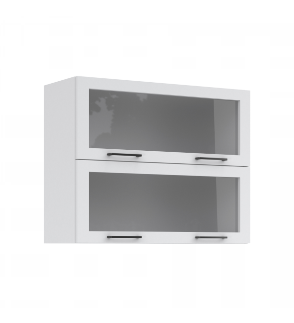 Kuchyňská horní skříňka 80 cm 2x prosklená dvířka SCANDI