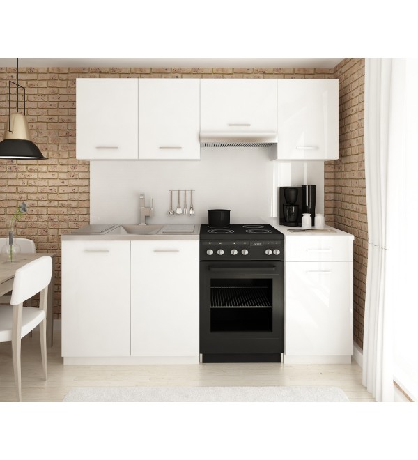 Kuchyňská linka ARTEMIS 180x120 LUX 180/120 bílá