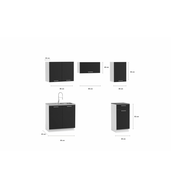 Kuchyňská linka ARTEMIS 180x120 LUX 180/120 oranžová