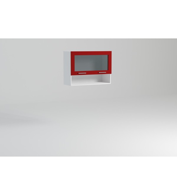 Kuchyňská horní skříňka 80 cm 1x police 1x dvířka prosklená LUX