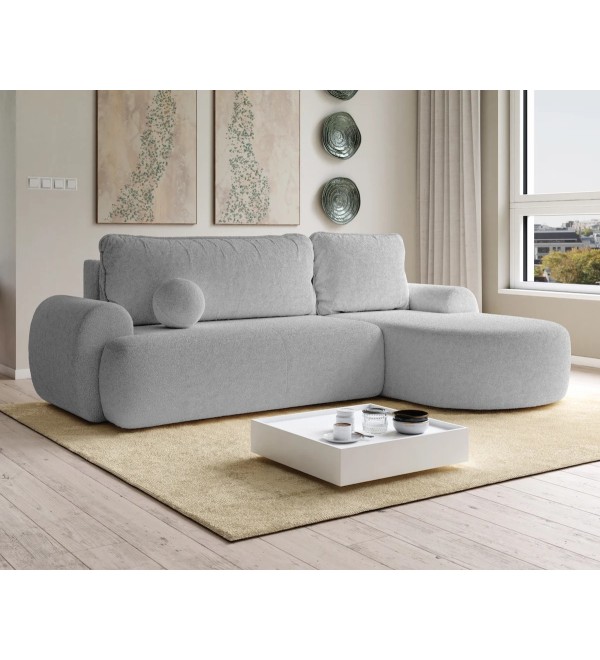 Rohová rozkládací sedačka BARBORA šedá