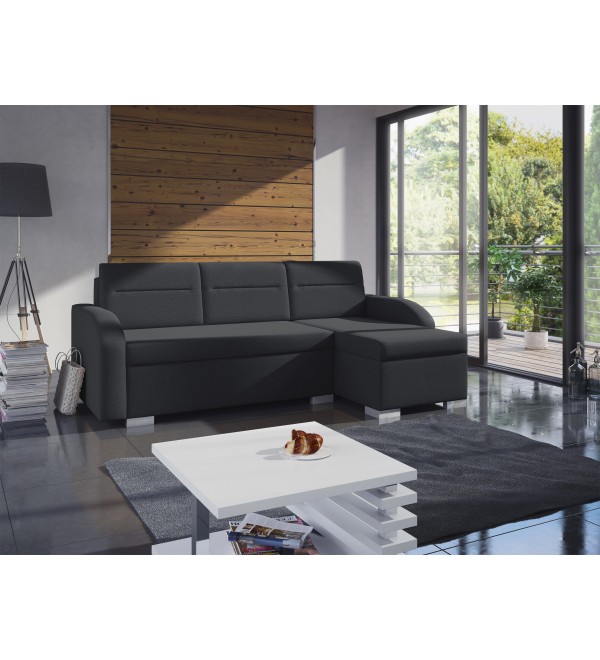 Rohová rozkládací sedačka RADONA tmavě šedá