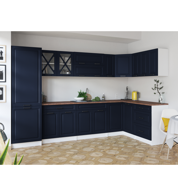 Rohová kuchyňská linka EROS SCANDI 310/150 námořnická modrá