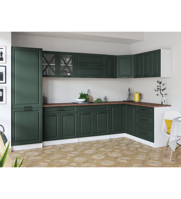 Rohová kuchyňská linka EROS SCANDI 310/150 zelená