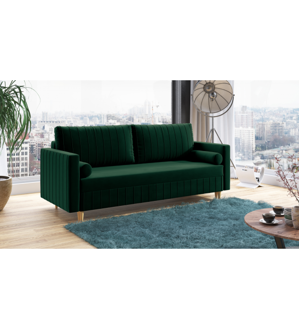 Pohovka rozkládací DENIO zelená