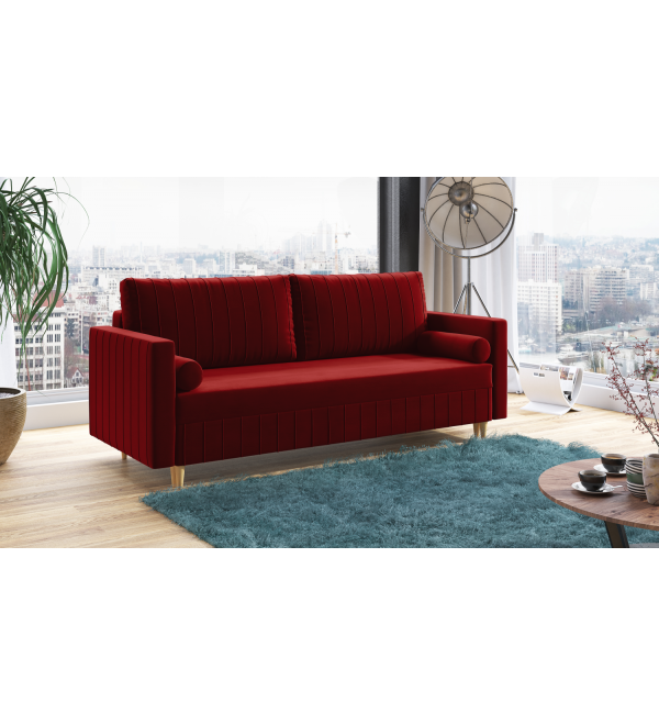 Pohovka rozkládací DENIO červená