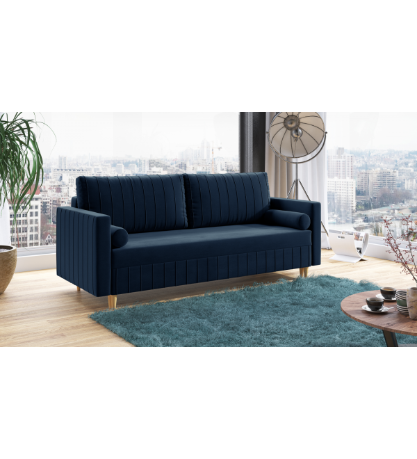 Pohovka rozkládací DENIO tmavě modrá