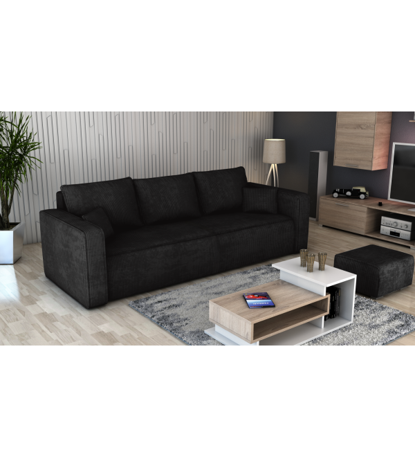 Pohovka FESTO černá - manšestrová látka