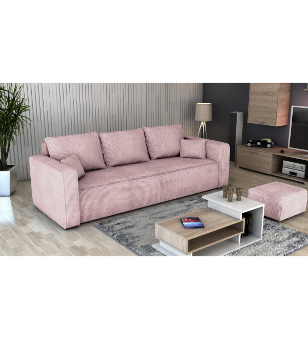 Pohovka FESTO růžová - manšestrová látka