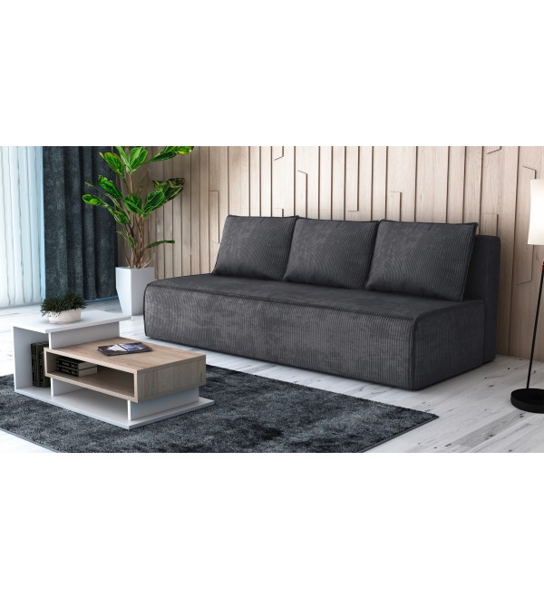 Pohovka FALOM tmavě šedá - manšestr