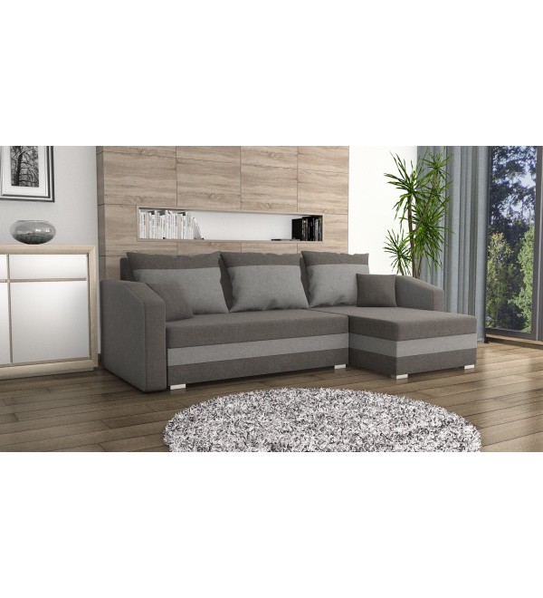 Rohová rozkládací sedačka FALCO tmavěšedá-světlešedá