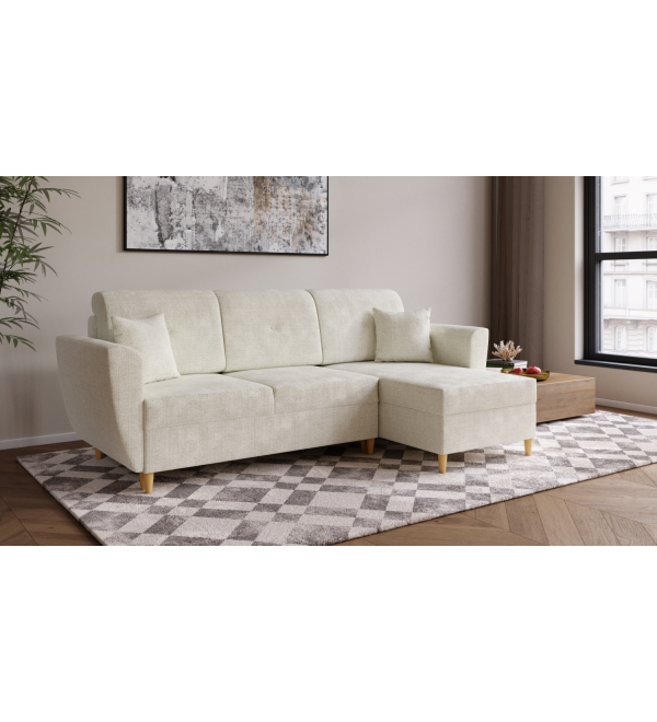 Rohová rozkládací sedačka OTIS béžová