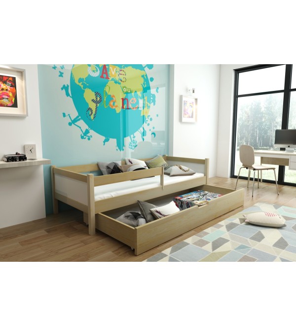 Dětská postel Sara borovice / bílá  + matrace