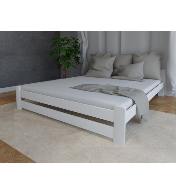 Postel Denis MASIV 120x200 bílá + rošt